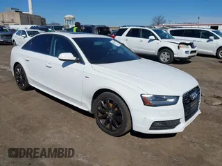 2014 Audi A4 Premium with VIN WAUBFAFL7EN028481, listed as a IAAI auction lot 41730699 with 140,859 mi miles. Bid and sale history available at carsss.com. Image 1.