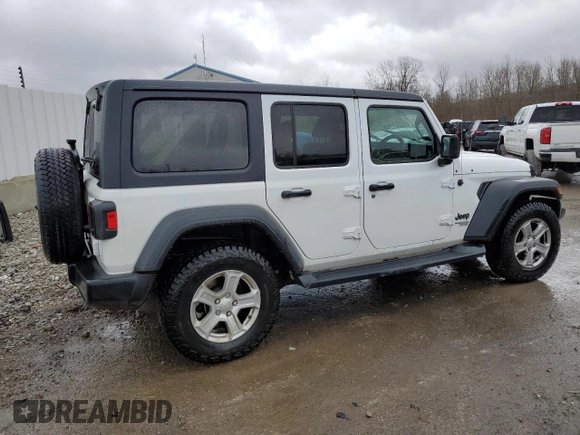 2021 Jeep Wrangler Unlimited Sport with VIN 1C4HJXKN5MW672852, listed as a Copart auction lot 86627194 with 66,727 mi miles and Salvage title. Bid and sale history available at DreamBid. Image 3.