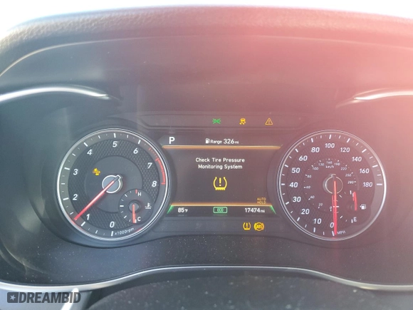 2020 Genesis G70 2.0T with VIN KMTG44LA4LU048341, listed as a Copart auction lot 74528584 with 17,474 mi miles and Non Repairable. Bid and sale history available at carsss.com. Image 9.