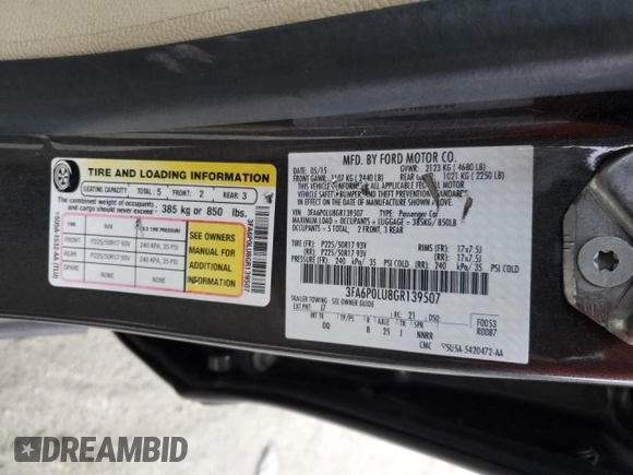2016 Ford Fusion SE Hybrid with VIN 3FA6P0LU8GR139507, listed as a Copart auction lot 46092965 with 79,532 mi miles and Salvage Title. Bid and sale history available at carsss.com. Image 14.