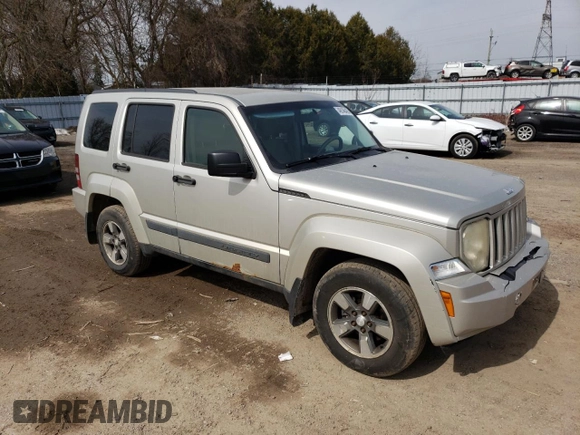 2008 Jeep Liberty Sport with VIN 1J8GN28K08W131724, listed as a Copart auction lot 49146405 with 244,265 mi miles and Clean Title. Bid and sale history available at DreamBid. Image 4.