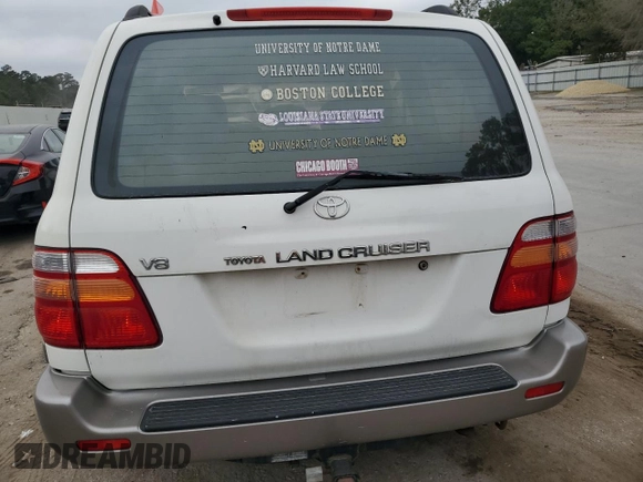 2000 Toyota Land Cruiser with VIN JT3HT05J9Y0101498, listed as a Copart auction lot 76126734 with 173,138 mi miles and Salvage Title. Bid and sale history available at carsss.com. Image 6.