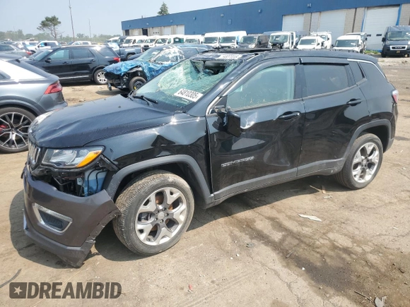 2019 Jeep Compass Limited z VIN 3C4NJDCB0KT647592, wystawiony jako Copart lot #64810305 z przebiegiem 68 518 mil mil oraz Czysty tytuł • Clean title. Historia ofert i sprzedaży dostępna na DreamBid. Obrazek 1.