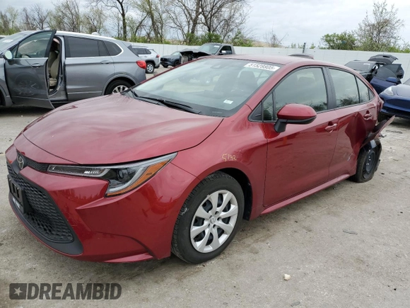 2022 Toyota Corolla LE with VIN JTDEPMAE3NJ197220, listed as a Copart auction lot 51528805 with 23,889 mi miles and Salvage Title. Bid and sale history available at carsss.com. Image 1.