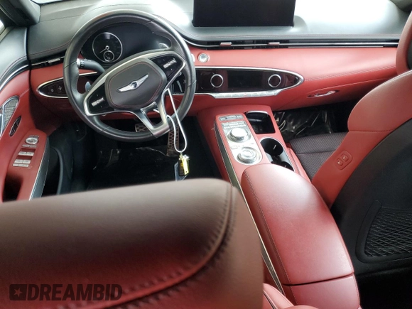 2022 Genesis GV70 2.5T with VIN KMUMADTB5NU034130, listed as a Copart auction lot 55062135 with Not Provided miles and Salvage Title. Bid and sale history available at DreamBid. Image 8.