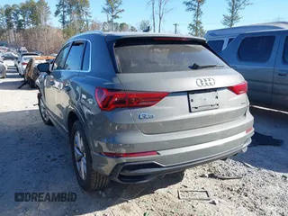 2021 Audi Q3 S line Premium with VIN WA1DECF39M1039802, listed as a IAAI auction lot 41663221 with 50,455 mi miles. Bid and sale history available at carsss.com. Image 3.