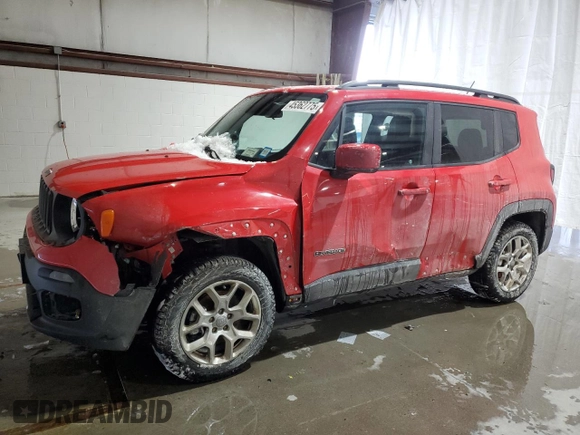2016 Jeep Renegade Latitude with VIN ZACCJBBT7GPC57884, listed as a Copart auction lot 45362775 with 115,002 mi miles and Salvage Title. Bid and sale history available at carsss.com. Image 1.