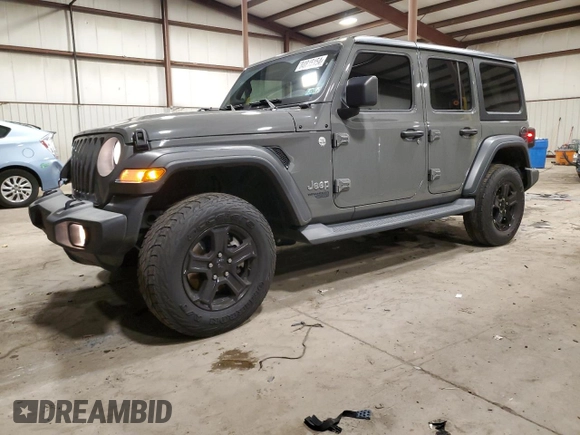 2020 Jeep Wrangler Unlimited Willys with VIN 1C4HJXDG3LW166868, listed as a Copart auction lot 84815154 with 66,640 mi miles and Salvage title. Bid and sale history available at DreamBid. Image 1.