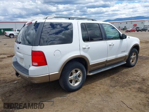 2002 Ford Explorer Eddie Bauer z VIN 1FMZU64W02ZC72927, wystawiony jako IAAI lot #42704235 z przebiegiem 126 317 mil mil oraz . Historia ofert i sprzedaży dostępna na DreamBid. Obrazek 4.