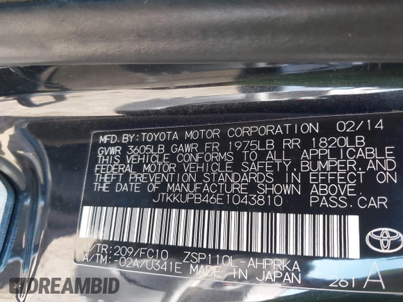 2014 Scion xD с VIN JTKKUPB46E1043810, выставлен на аукционе IAAI как лот 41425572 с пробегом 133 035 миль миль и . История ставок и продаж доступна на DreamBid. Изображение 9.