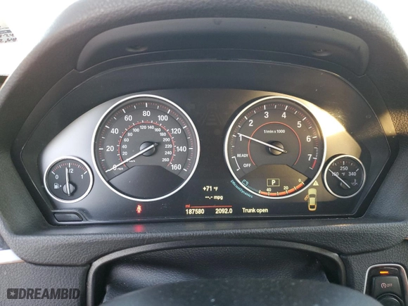 2015 BMW 4 Series 435i with VIN WBA4B1C51FD955249, listed as a Copart auction lot 81683814 with 187,580 mi miles and Salvage Title. Bid and sale history available at carsss.com. Image 9.