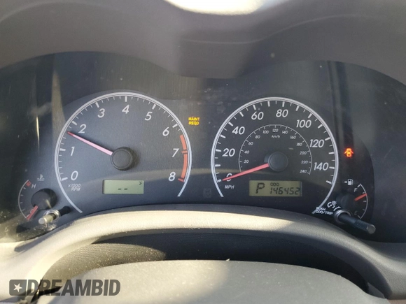 2010 Toyota Corolla with VIN 1NXBU4EE2AZ304333, listed as a Copart auction lot 52637235 with 146,452 mi miles and Salvage Title. Bid and sale history available at carsss.com. Image 9.