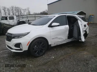2023 Chevrolet Equinox RS with VIN 3GNAXMEG9PL190141, listed as a Copart auction lot 44574265 with 14,004 mi miles and Salvage Title. Bid and sale history available at carsss.com. Image 1.