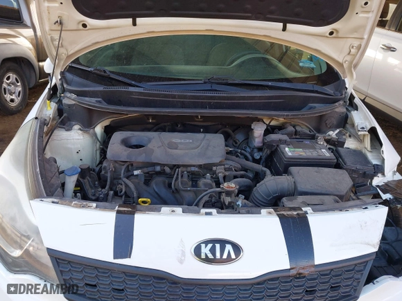 2016 Kia Rio LX with VIN KNADM4A38G6564814, listed as a IAAI auction lot 41789215 with 122,872 mi miles. Bid and sale history available at carsss.com. Image 10.