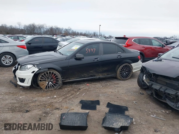 2012 Mercedes-Benz C 63 AMG with VIN WDDGF7HB2CA682282, listed as a IAAI auction lot 41505447 with 109,438 mi miles and . Bid and sale history available at carsss.com. Image 14.