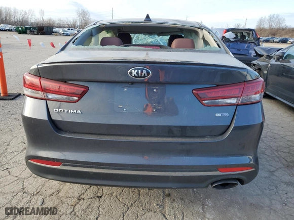 2017 Kia Optima LX 1.6T with VIN 5XXGT4L12HG169951, listed as a Copart auction lot 87221124 with 0 mi miles and Salvage Title. Bid and sale history available at carsss.com. Image 6.