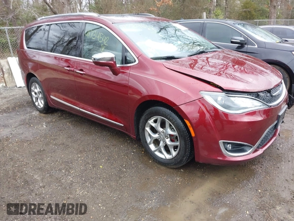 2018 Chrysler Pacifica Limited z VIN 2C4RC1GG3JR171887, wystawiony jako IAAI lot #41734542 z przebiegiem 116 041 mil mil oraz . Historia ofert i sprzedaży dostępna na DreamBid. Obrazek 1.