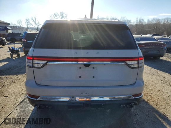 2020 Lincoln Aviator Reserve with VIN 5LM5J7XC7LGL30976, listed as a Copart auction lot 85981554 with 140,056 mi miles and Clean title. Bid and sale history available at DreamBid. Image 6.