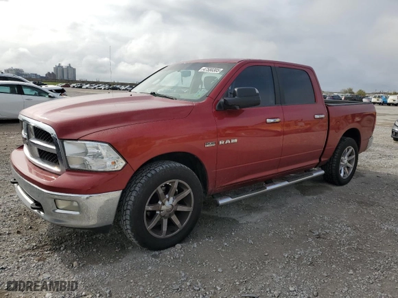 2010 Dodge Ram 1500 SLT with VIN 1D7RB1CT1AS196555, listed as a Copart auction lot 47580305 with 201,771 mi miles and Salvage Title. Bid and sale history available at carsss.com. Image 1.