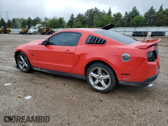 2010 Ford Mustang GT with VIN 1ZVBP8CH1A5141732, listed as a Copart auction lot 57885605 with 92,882 mi miles and Salvage title. Bid and sale history available at DreamBid. Image 2.