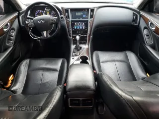 2014 Infiniti Q50 Sport with VIN JN1BV7ARXEM690245, listed as a Copart auction lot 47778955 with 143,477 mi miles and Salvage Title. Bid and sale history available at DreamBid. Image 8.