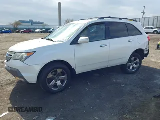 2007 Acura MDX Tech Pkg with VIN 2HNYD28327H509587, listed as a IAAI auction lot 41854884 with 168,082 mi miles. Bid and sale history available at carsss.com. Image 2.