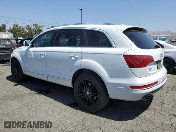 2013 Audi Q7 Premium Plus with VIN WA1LGAFE2DD013357, listed as a Copart auction lot 64761945 with 108,009 mi miles and Salvage title. Bid and sale history available at DreamBid. Image 2.