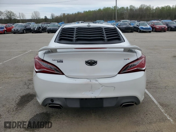 2013 Hyundai Genesis Coupe R-Spec with VIN KMHHT6KD9DU109502, listed as a Copart auction lot 52364895 with 98,387 mi miles and Salvage title. Bid and sale history available at DreamBid. Image 6.