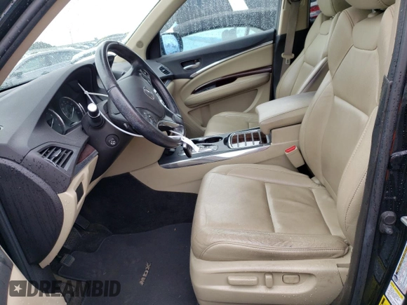 2016 Acura MDX with VIN 5FRYD3H29GB003987, listed as a Copart auction lot 83201584 with 86,637 mi miles and Salvage Title. Bid and sale history available at carsss.com. Image 7.