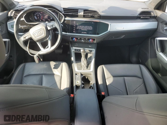 2021 Audi Q3 S line Premium with VIN WA1DECF32M1045084, listed as a Copart auction lot 54657575 with 35,265 mi miles and Salvage Title. Bid and sale history available at DreamBid. Image 8.