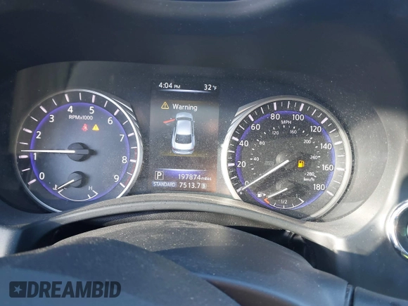 2015 Infiniti Q50 with VIN JN1BV7AP2FM332850, listed as a IAAI auction lot 41345734 with 197,874 mi miles. Bid and sale history available at carsss.com. Image 7.