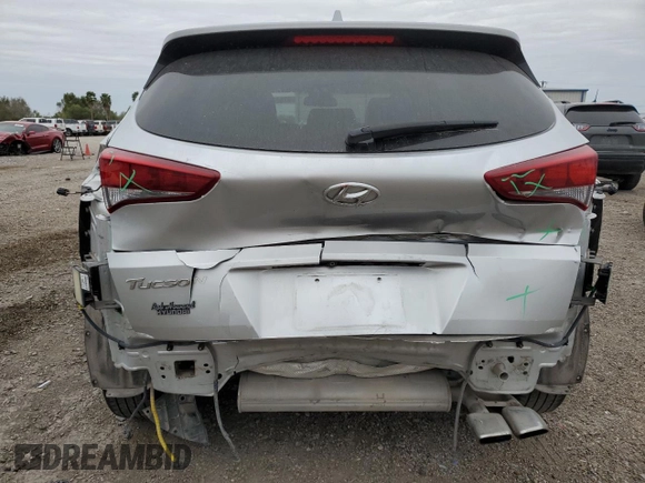 2018 Hyundai Tucson Sport with VIN KM8J33AL7JU772071, listed as a Copart auction lot 87583645 with 56,482 mi miles and Salvage Title. Bid and sale history available at carsss.com. Image 6.