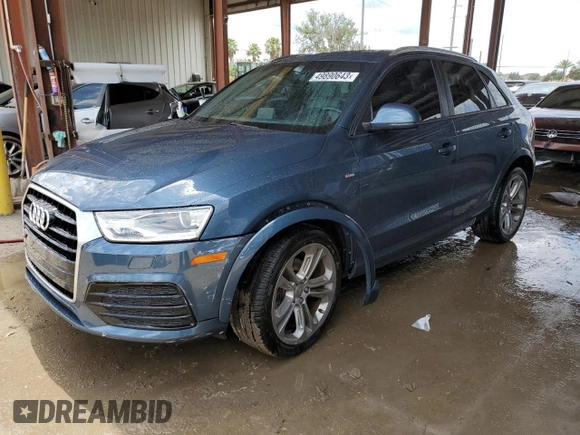 2018 Audi Q3 Premium with VIN WA1BCCFS8JR015511, listed as a Copart auction lot 49890643 with 63,944 mi miles. Bid and sale history available at carsss.com. Image 1.