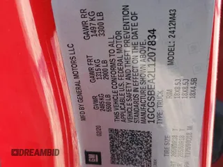 2020 Chevrolet Colorado 2WD Work Truck z VIN 1GCGSBEA2L1207834, wystawiony jako Copart lot #52143015 z przebiegiem 46 868 mil mil oraz Szkoda całkowita • Salvage title. Historia ofert i sprzedaży dostępna na DreamBid. Obrazek 14.