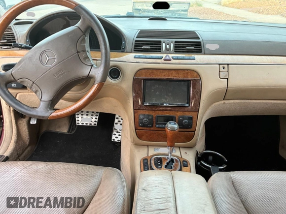 2003 Mercedes-Benz S with VIN WDBNG76J93A337922, listed as a Copart auction lot 55943475 with 135,103 mi miles and Clean Title. Bid and sale history available at DreamBid. Image 9.