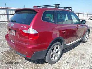 2010 BMW X3 xDrive30i with VIN WBXPC9C4XAWJ34508, listed as a IAAI auction lot 41970307 with 282,301 mi miles. Bid and sale history available at carsss.com. Image 4.