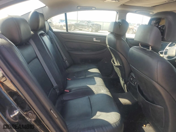 2012 Hyundai Genesis 3.8L with VIN KMHGC4DD2CU192640, listed as a Copart auction lot 46691275 with 188,602 mi miles and Salvage Title. Bid and sale history available at carsss.com. Image 10.