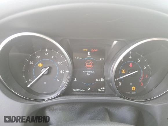 2018 Jaguar F-Pace 25t Premium with VIN SADCJ2FX3JA276263, listed as a Copart auction lot 53951035 with 70,385 mi miles and Salvage Title. Bid and sale history available at DreamBid. Image 9.