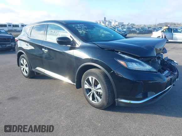 2020 Nissan Murano S with VIN 5N1AZ2AS1LN172482, listed as a IAAI auction lot 40798737 with 42,509 mi miles and . Bid and sale history available at DreamBid. Image 1.