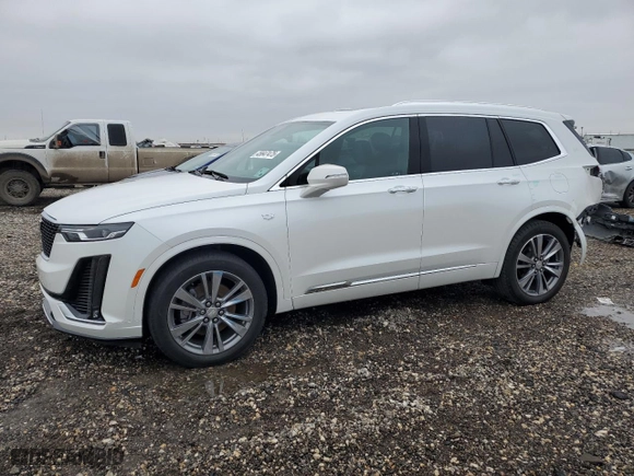 2020 Cadillac XT6 FWD Premium Luxury with VIN 1GYKPCRS0LZ173389, listed as a Copart auction lot 45647475 with 52,933 mi miles and Salvage Title. Bid and sale history available at carsss.com. Image 1.