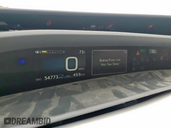 2017 Toyota Prius Two z VIN JTDKBRFU3H3041377, wystawiony jako Copart lot #58747625 z przebiegiem 54 773 mil mil oraz Szkoda całkowita • Salvage title. Historia ofert i sprzedaży dostępna na DreamBid. Obrazek 9.