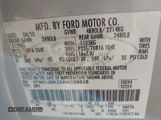 2010 Ford Escape Hybrid z VIN 1FMCU5K33AKC89835, wystawiony jako IAAI lot #41915349 z przebiegiem 125 659 mil mil oraz . Historia ofert i sprzedaży dostępna na DreamBid. Obrazek 9.