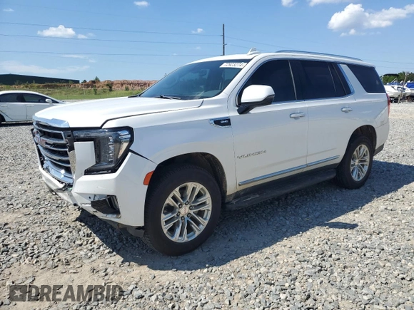 2021 GMC Yukon SLT with VIN 1GKS1BKD6MR429330, listed as a Copart auction lot 72923274 with 67,961 mi miles and Salvage Title. Bid and sale history available at carsss.com. Image 1.