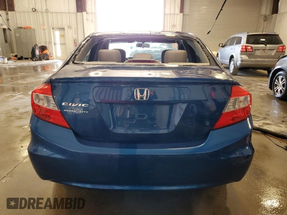 2012 Honda Civic EX with VIN 19XFB2F89CE029795, listed as a Copart auction lot 55648145 with 131,769 mi miles and Non Repairable. Bid and sale history available at DreamBid. Image 6.
