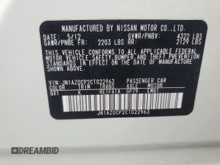 2012 Nissan LEAF SL z VIN JN1AZ0CP2CT022963, wystawiony jako Copart lot #60257635 z przebiegiem 63 604 mil mil oraz Czysty tytuł • Clean title. Historia ofert i sprzedaży dostępna na DreamBid. Obrazek 12.