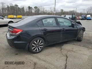 2015 Honda Civic Sedan EX-L with VIN 2HGFB2F95FH500991, listed as a Copart auction lot 51666015 with 0 mi miles and Clean Title. Bid and sale history available at carsss.com. Image 3.