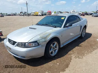 2002 Ford Mustang Standard with VIN 1FAFP40412F222679, listed as a IAAI auction lot 42022249 with 1 mi miles. Bid and sale history available at carsss.com. Image 2.