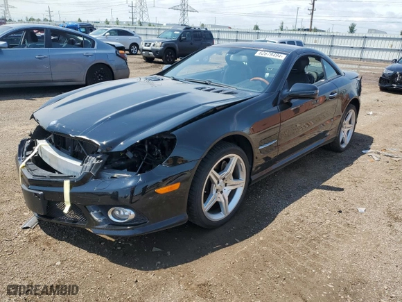 2009 Mercedes-Benz SL-Class V8 with VIN WDBSK71F79F146967, listed as a Copart auction lot 62679494 with 57,412 mi miles and Salvage Title. Bid and sale history available at carsss.com. Image 1.