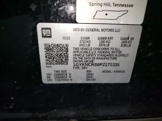 2023 Cadillac XT5 FWD Premium Luxury with VIN 1GYKNCRS6PZ171335, listed as a Copart auction lot 51859385 with 52,691 mi miles and Clean Title. Bid and sale history available at carsss.com. Image 13.