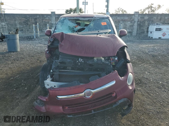 2012 FIAT 500L Easy with VIN ZFBCFABH8EZ026985, listed as a Copart auction lot 43201625 with Not Provided miles and Salvage Title. Bid and sale history available at DreamBid. Image 5.
